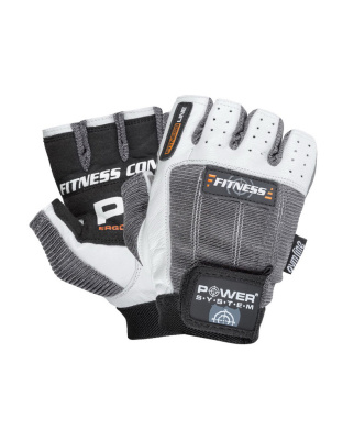 Power System Fitness Gloves White-Grey 2300 (L size)