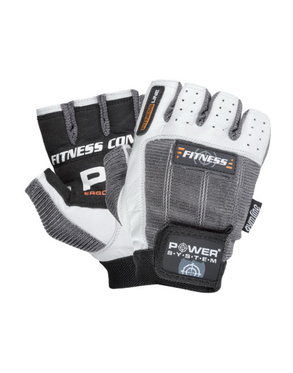 Power System Fitness Gloves White-Grey 2300 (L size)
