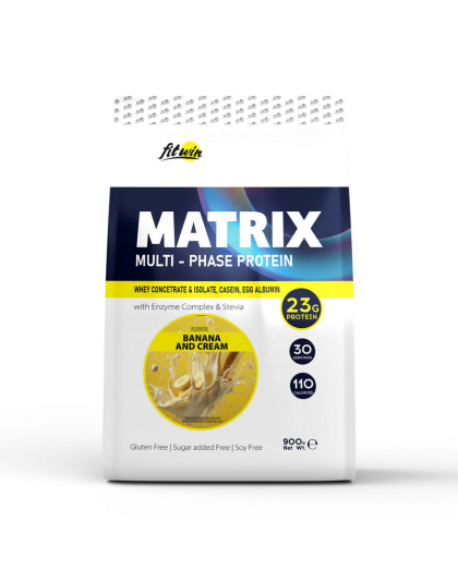 FitWin Matrix Multi-Phase Protein (900 g, banana and cream)