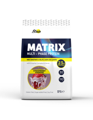FitWin Matrix Multi-Phase Protein (900 g, strawberry yoghurt)