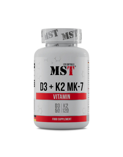MST Vitamin D3 + K2 MK-7 (120 sgels)