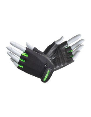 Mad Max Rainbow Workout Gloves Black/Neon Green MFG-251 (L size)