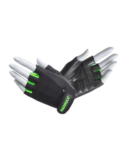 Mad Max Rainbow Workout Gloves Black/Neon Green MFG-251 (L size)