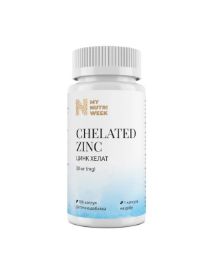 My Nutri Week Chelated Zinc 30 mg (100 caps)