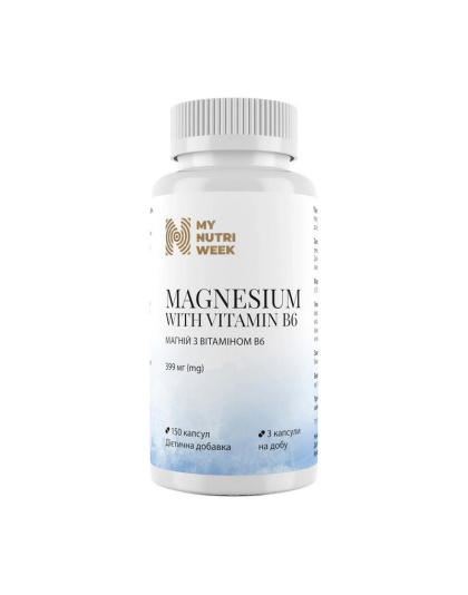 My Nutri Week Magnesium with Vitamin B6 399 mg (150 caps)