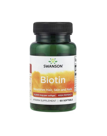 Swanson Biotin 10,000 mcg (60 sgels)