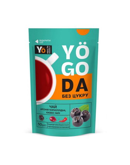 Yogoda Yogoda Tea Sugar Free (50 g, аронія чорноплідна, кизил, чилі)