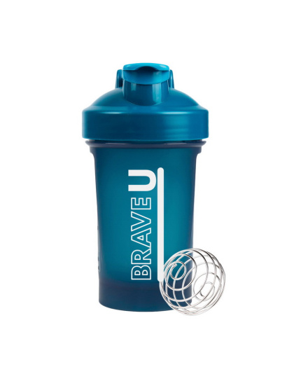 Brave U Shaker With Metal Ball (400 ml, blue)