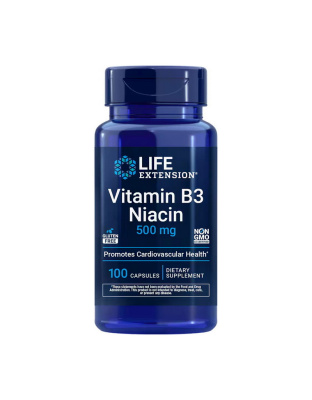 Life Extension Vitamin B3 Niacin 500 mg (100 caps)
