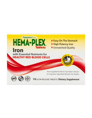 Natures Plus Hema-Plex Iron Tablets (10 tab)