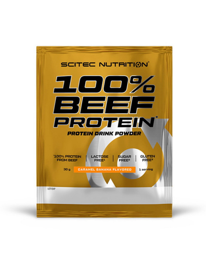 Scitec Nutrition 100% Beef Protein (30 g, caramel banana)