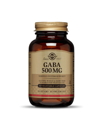 Solgar GABA 500 mg (термін до 28.06.2026) (50 veg caps)