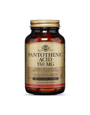 Solgar Pantothenic Acid 550 mg (термін до 28.06.2026) (100 veg caps)