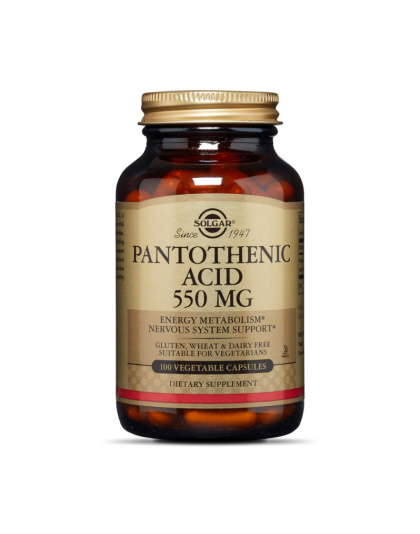 Solgar Pantothenic Acid 550 mg (термін до 28.06.2026) (100 veg caps)
