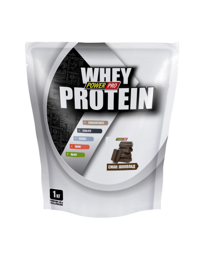 Power Pro Whey Protein +урсоловая кислота (1 kg, шоколад)