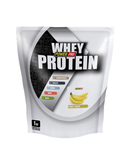 Power Pro Whey Protein +урсоловая кислота (1 kg, банановий)