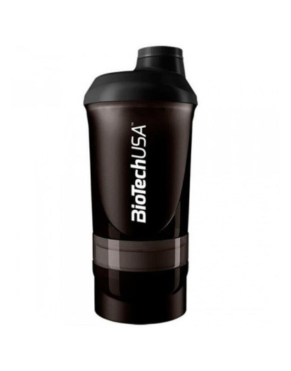 BioTech Shaker Wave + 3 in 1 (500 ml, Black)