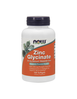 NOW Zinc Glycinate 30 mg (120 softgels)