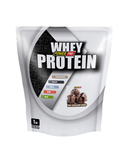 Power Pro Whey Protein +урсоловая кислота (1 kg, шоколадний пломбір)