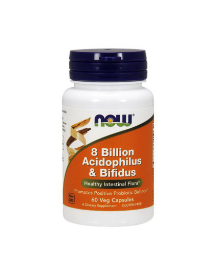 NOW 8 Billion Acidophilus & Bifidus (60 veg caps)