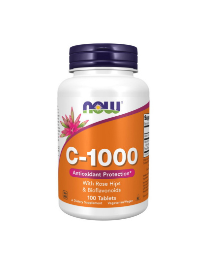 NOW C-1000 with rose hips & bioflavonoids (100 tab)