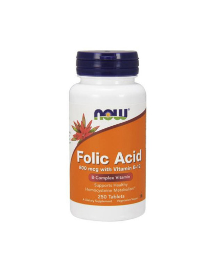 NOW Folic Acid 800 mсg with Vitamin B-12 (250 tabs)