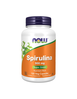 NOW Natural Spirulina 500 mg (120 veg caps)