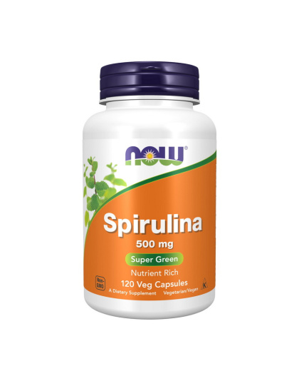 NOW Natural Spirulina 500 mg (120 veg caps)