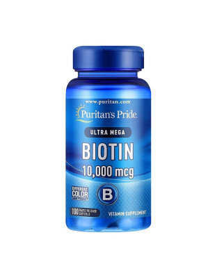 Puritan's Pride Biotin 10,000 mcg (100 softgels)