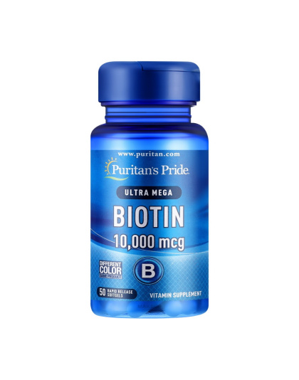 Puritan's Pride Biotin 10,000 mcg (50 softgels)