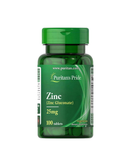 Puritan's Pride Zinc Gluconate 25 mg (100 tabs)