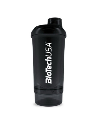 BioTech Shaker Wave + 2 in 1 (500 ml, black)