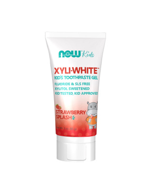 NOW Xyli White kids toothpaste gel (85 g, strawberry splash)