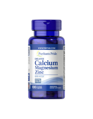 Puritan's Pride Chelated Calcium Magnesium Zinc (100 caplets)