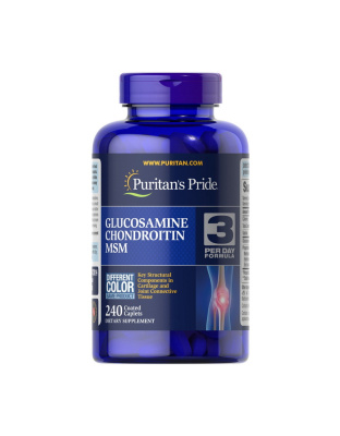 Puritan's Pride Double Strength Glucosamine, Chondroitin & MSM (240 caplets)