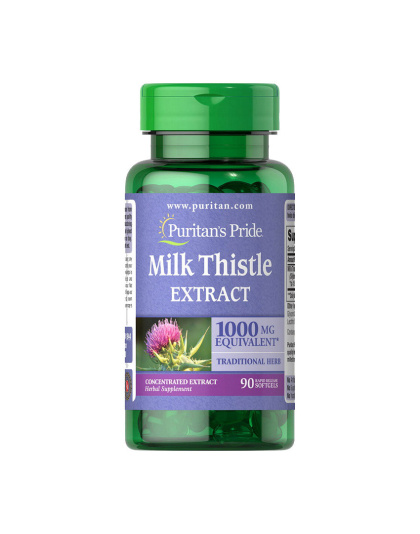 Puritan's Pride Milk Thistle Extract 1000 mg (90 softgels)