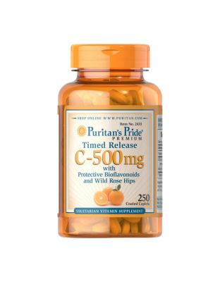 Puritan's Pride Vitamin C-500 mg with Bioflavonoids and Wild Rose Hips Time Release (100 caplets)