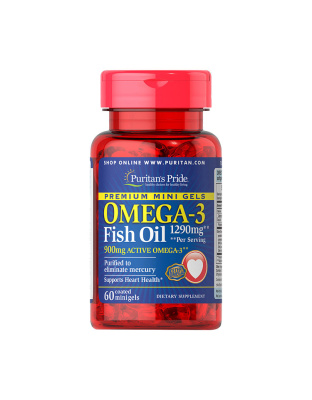 Puritan's Pride Omega-3 Fish Oil 1290 mg (60 mini gels)