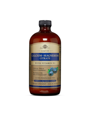 Solgar Calcium Magnesium Citrate with vit D3 (473 ml, natural blueberry)