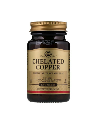 Solgar Chelated Copper (100 tabs)