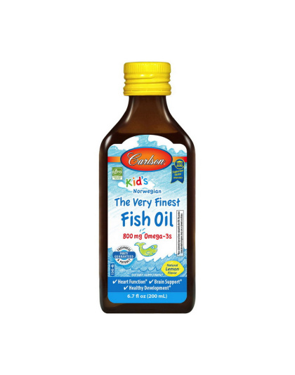 Carlson Labs Kid's The Very Finest Fish Oil 800 mg Omega-3s (200 ml, lemon)