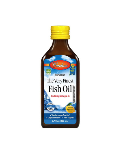 Carlson Labs The Very Finest Fish Oil 1,600 mg Omega-3s (200 ml, lemon)