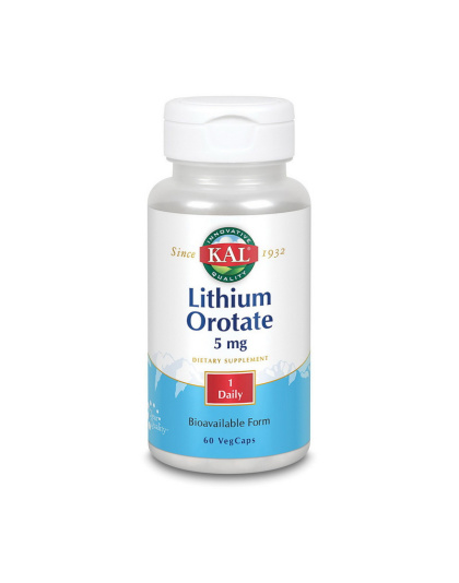 KAL Lithium Orotate 5 mg (60 veg caps)
