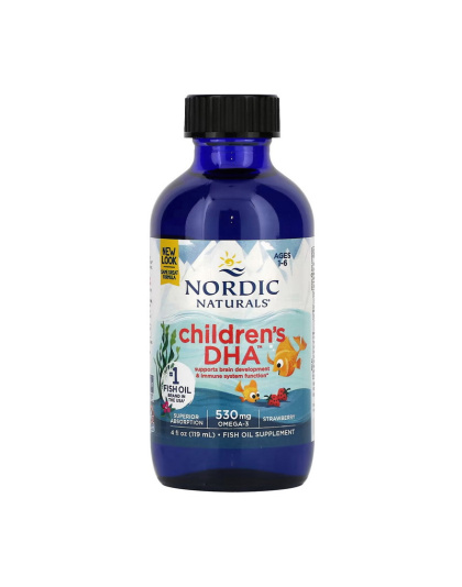 Nordic Naturals Children's DHA 530 mg Omega-3 (119 ml, natural strawberry)