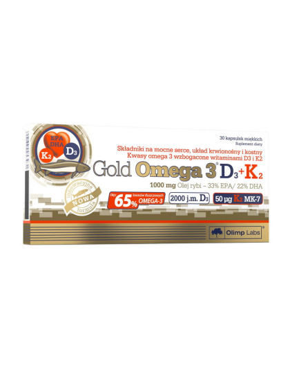 OLIMP Gold Omega 3 D3+K2 (30 soft caps)