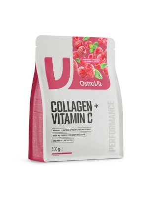 OstroVit Collagen + Vitamin C (400 g, raspberry lemonade with mint)