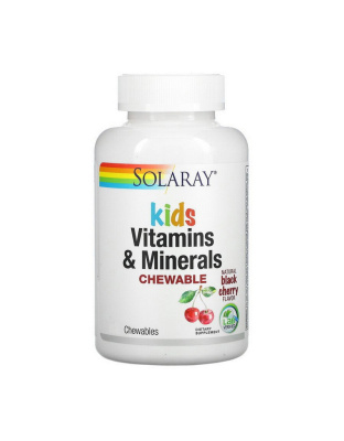 Solaray Kids Vitamins & Minerals (60 chewables, black cherry)