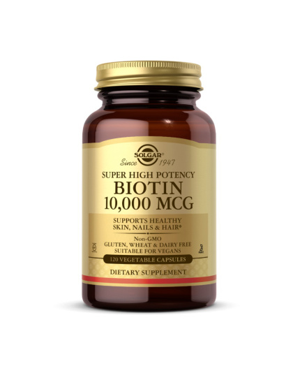 Solgar Biotin 10,000 mcg (120 veg caps)
