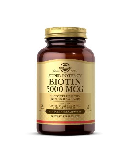 Solgar Biotin 5000 mcg (50 veg caps)