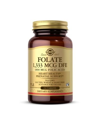 Solgar Folate 1,333 mcg DFE (Folic Acid 800 mcg) (250 tab)